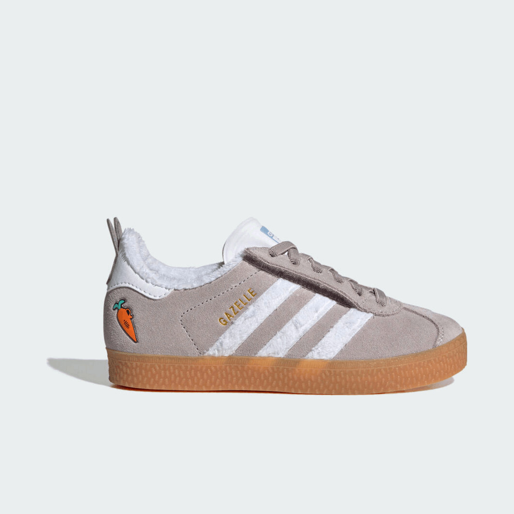 adidas阿迪达斯2025女小童GAZELLE CF EL C三叶草童装JQ1345