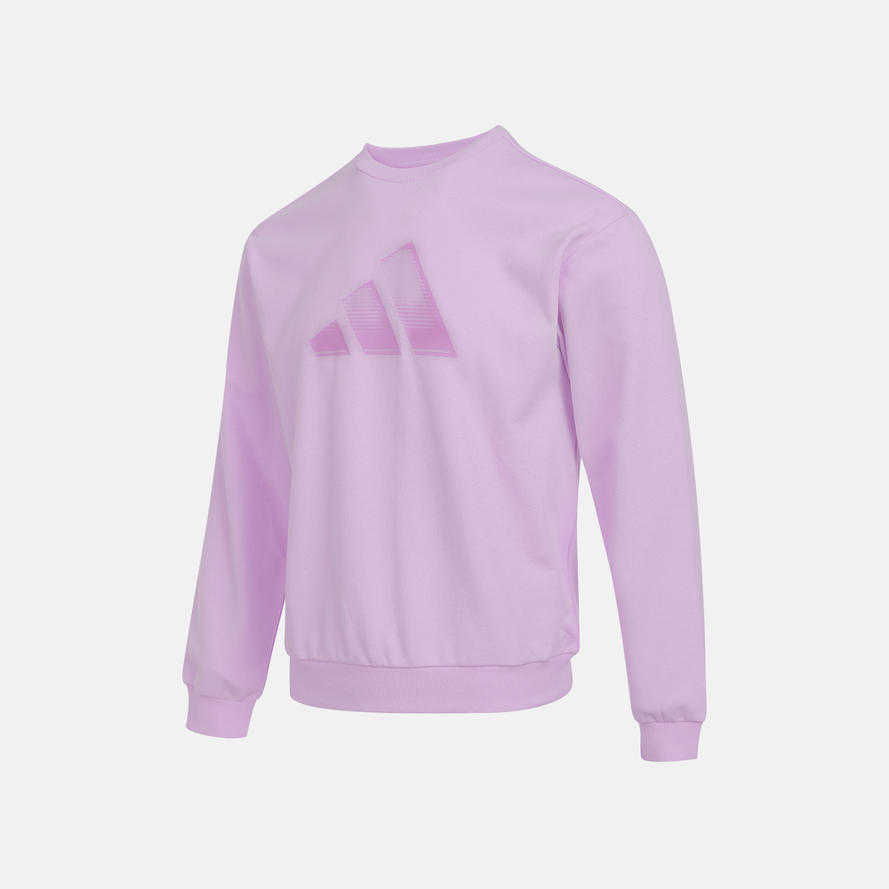 adidas阿迪达斯2025女大童JK KN CREW针织无帽卫衣KS0647