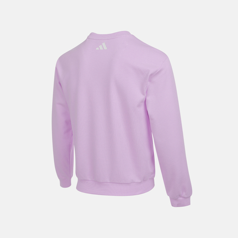 adidas阿迪达斯2025女大童JK KN CREW针织无帽卫衣KS0647