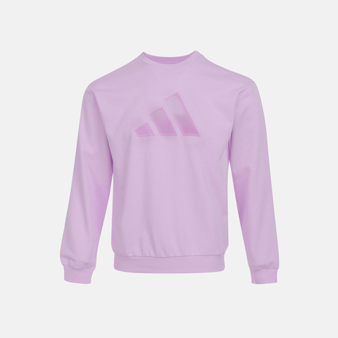 adidas阿迪达斯2025女大童JK KN CREW针织无帽卫衣KS0647