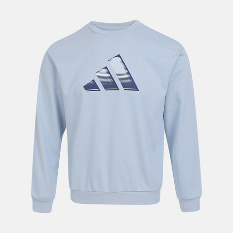 adidas阿迪达斯2025男大童JK KN CREW针织无帽卫衣KS0644