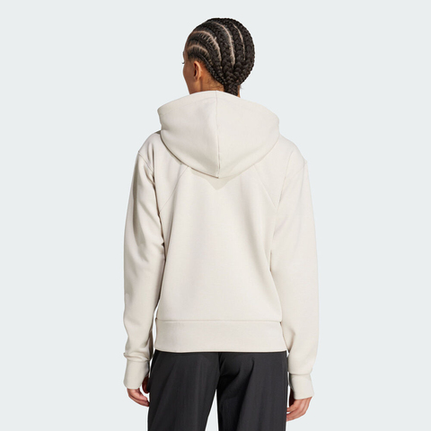 adidas阿迪达斯2025女子D4T FZ HOODIE针织连帽外套JX7318