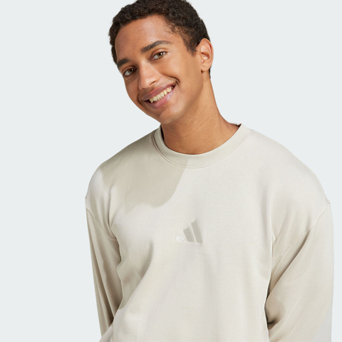 adidas阿迪达斯2025男子M A SZN FT CRW针织无帽卫衣JI6386