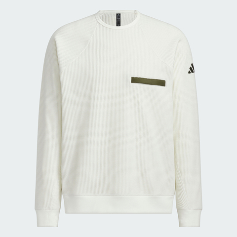 adidas阿迪达斯2025男子CE WAFFLE CREW针织无领长TKA1269