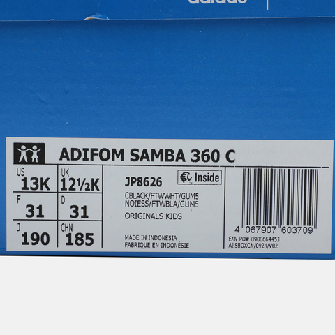 adidas阿迪达斯2025男小童ADIFOM SAMBA 360 C三叶草童装JP8626