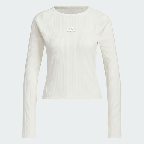 adidas阿迪达斯2025女子S LS TOP针织无领长TKB7754