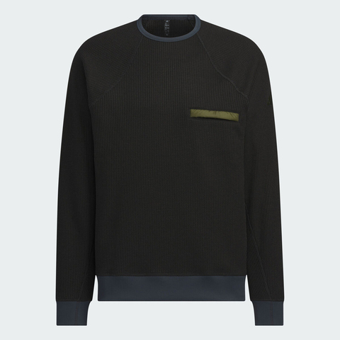 adidas阿迪达斯2025男子CE WAFFLE CREW针织无领长TKA1270