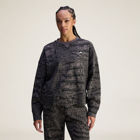 adidas阿迪达斯2025女子aSMC LOOSE SS P针织无帽卫衣JN2215