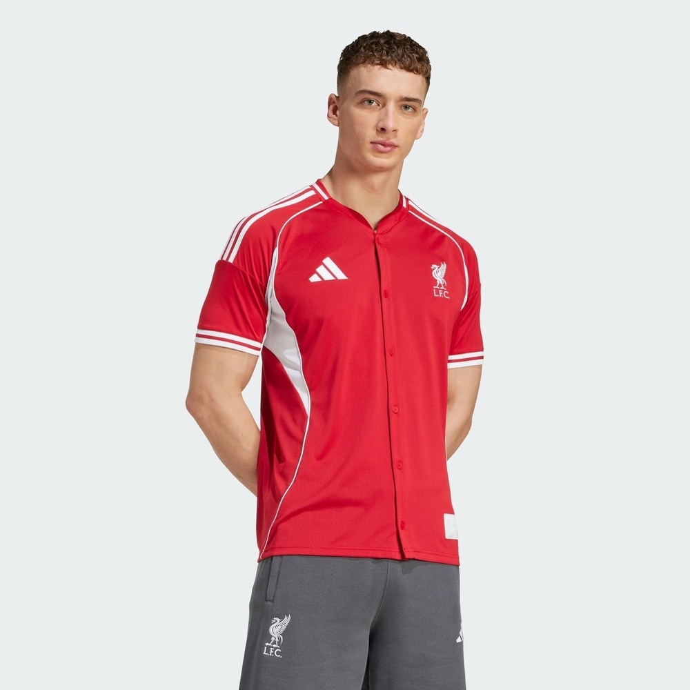 adidas阿迪达斯2025男子LFC US SHIRT针织无领短TJW5480
