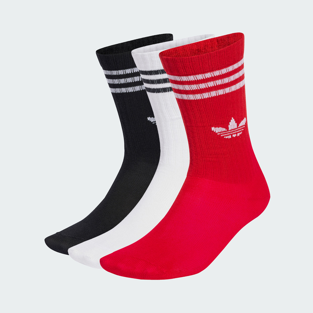 adidas阿迪达斯2025男小童CREW SOCK 3P中袜优惠装JW0332
