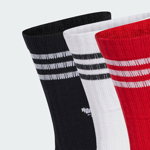 adidas阿迪达斯2025男小童CREW SOCK 3P中袜优惠装JW0332