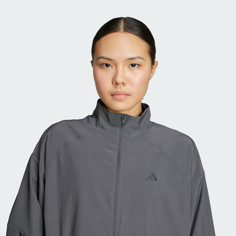 adidas阿迪达斯2025女子HYGLM WINDB S梭织无帽外套JX3856