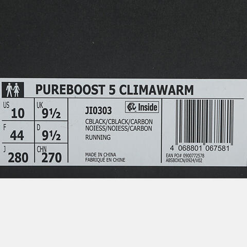 adidas阿迪达斯2025中性PUREBOOST 5 CLIMAWARM跑步常规JI0303