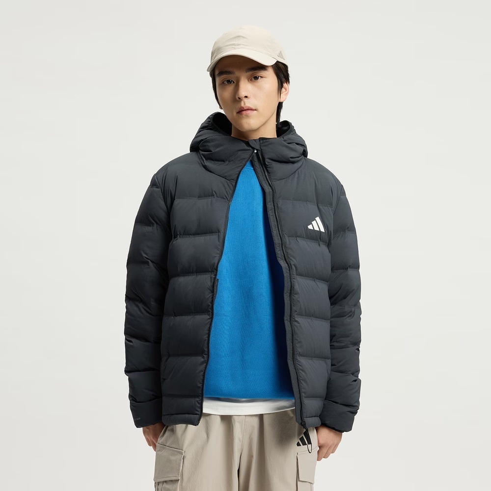 adidas阿迪达斯2025男子HELIONIC S HD J厚羽绒服-短KH3993