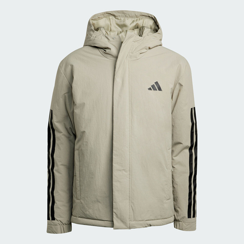 adidas阿迪达斯2025男子3S HOODED INS J厚棉服JY8305
