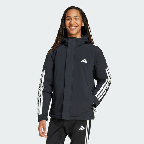 adidas阿迪达斯2025男子3S HOODED INS J厚棉服JY8303