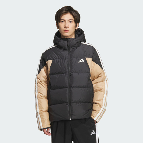 adidas阿迪达斯2025男子3S PUFF D JKT厚羽绒服-短KC2495