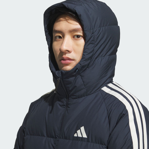 adidas阿迪达斯2025男子3S L DOWN JKT厚羽绒服-长KC2499