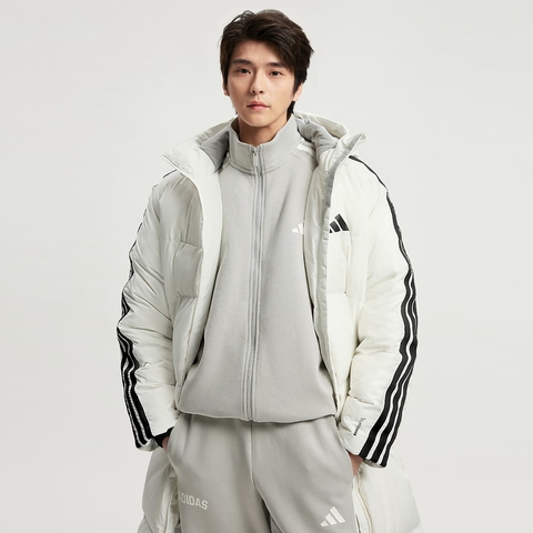 adidas阿迪达斯2025男子3S L DOWN JKT厚羽绒服-长KC2497