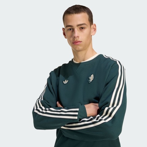 adidas阿迪达斯2025男子JUVE ICON SWT针织无帽卫衣JM9454