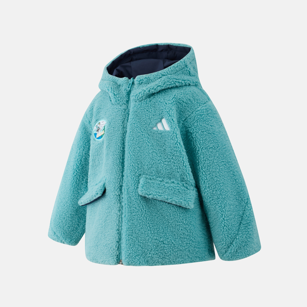 adidas阿迪达斯2025男小童LK GFX REV JKT厚棉服KC2820