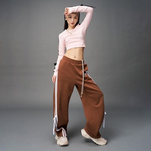 adidas阿迪达斯2025女子BOWTIE PANT针织长裤KG3856