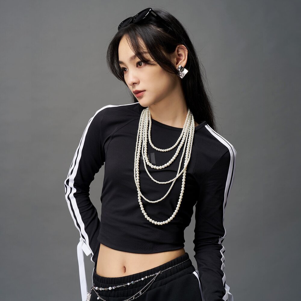 adidas阿迪达斯2025女子DANCE LS TEE1针织无领长TKG3862