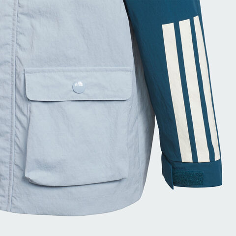 adidas阿迪达斯2025男小童LK WV JKT梭织连帽外套KR8348