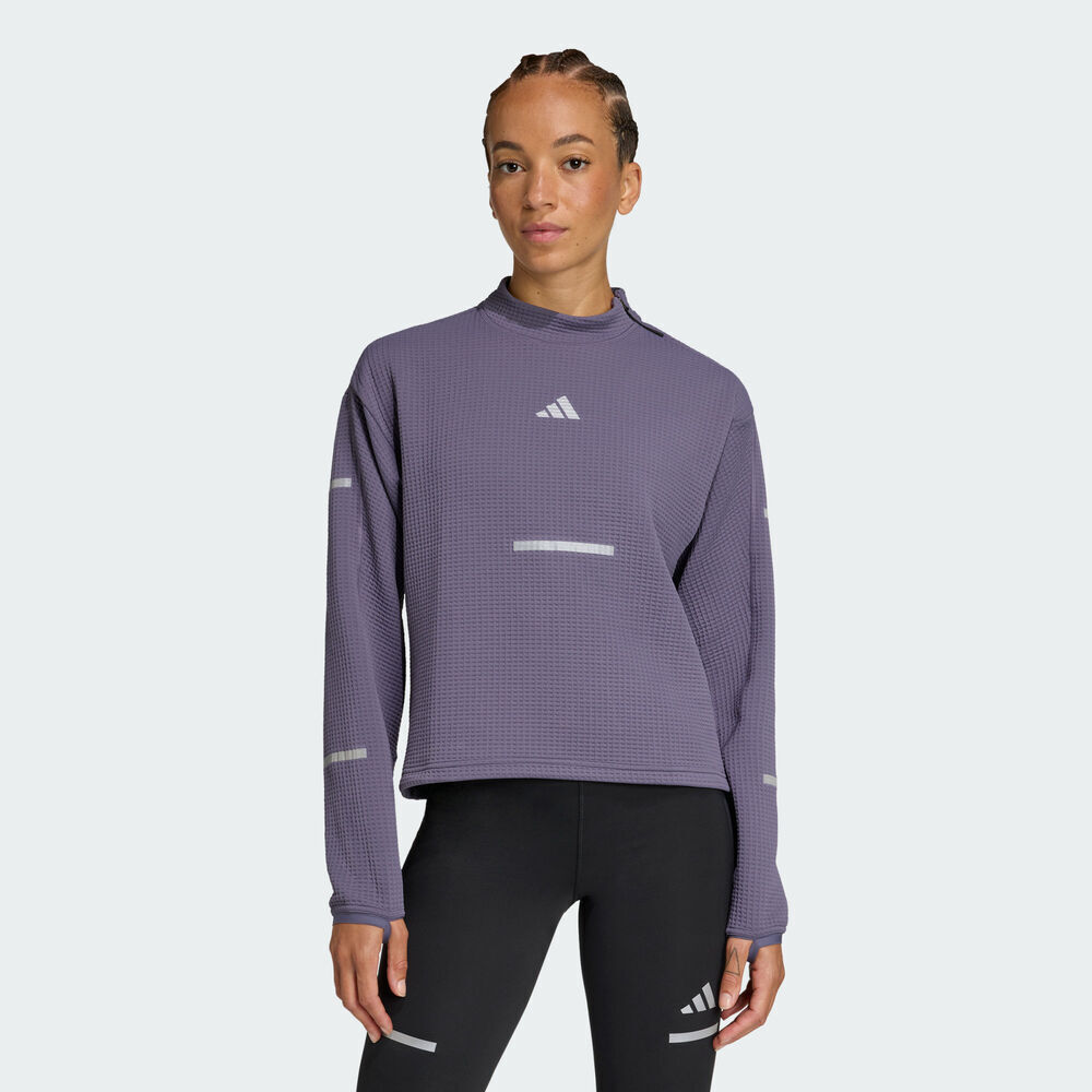 adidas阿迪达斯2025女子adi365 Crew W针织无帽卫衣JP3844