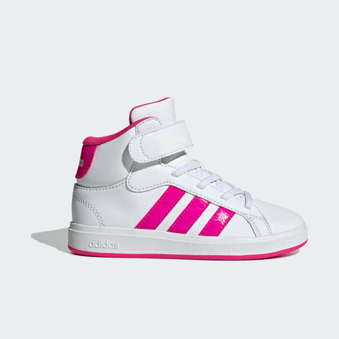 adidas阿迪达斯2025女小童GRAND COURT MID K女训童装JR0806