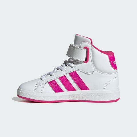 adidas阿迪达斯2025女小童GRAND COURT MID K女训童装JR0806