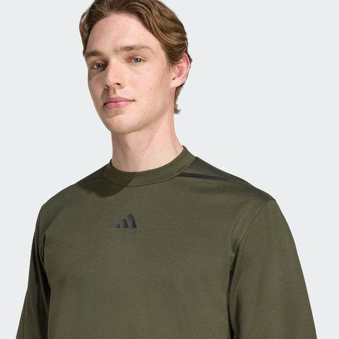 adidas阿迪达斯2025男子D4T CW CREW SW针织无帽卫衣KA5153