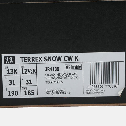 adidas阿迪达斯2025男小童TERREX SNOW CW K户外常规JR4188