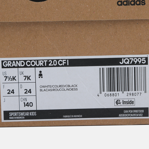 adidas阿迪达斯2025女婴童GRAND COURT 2.0 CF I女训童装JQ7995