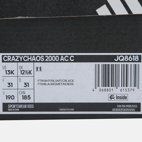 adidas阿迪达斯2025男小童CRAZYCHAOS 2000 AC C男训童装JQ8618