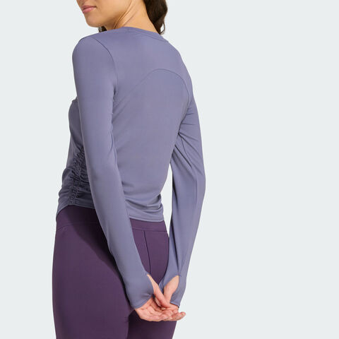 adidas阿迪达斯2025女子ALL ME W LS T针织无领长TKC2449