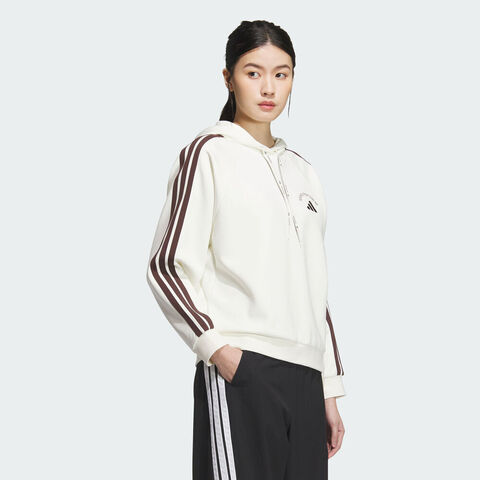 adidas阿迪达斯2025女子MS HOODY针织连帽卫衣KC0034