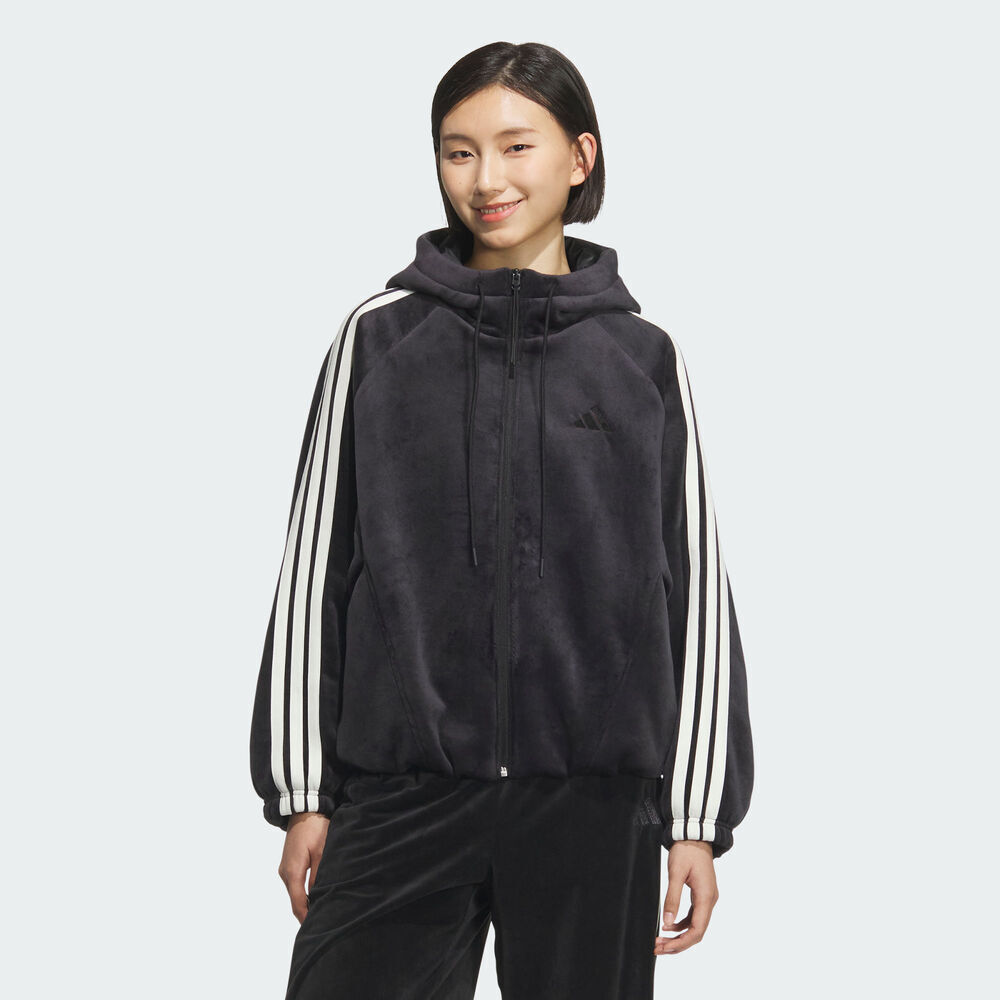 adidas阿迪达斯2025女子S VL WARM JKT针织连帽外套KB7606