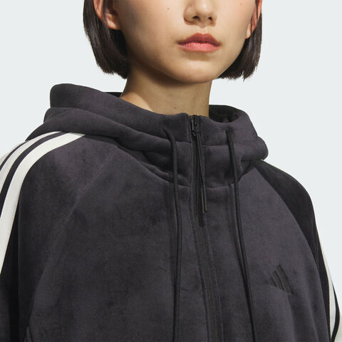 adidas阿迪达斯2025女子S VL WARM JKT针织连帽外套KB7606