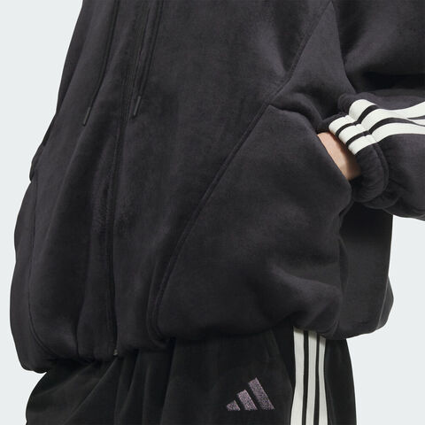 adidas阿迪达斯2025女子S VL WARM JKT针织连帽外套KB7606