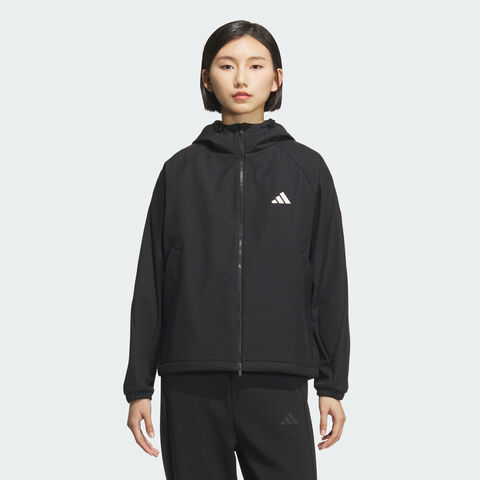adidas阿迪达斯2025女子MS SOFTSHELL JK梭织连帽外套KC0054