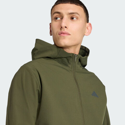 adidas阿迪达斯2025男子D4T CR FZ HD梭织连帽外套KE4370