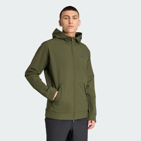 adidas阿迪达斯2025男子D4T CR FZ HD梭织连帽外套KE4370