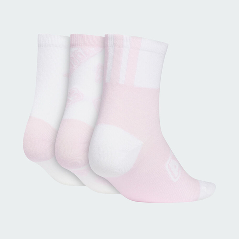 adidas阿迪达斯2025女大童GFX CRW SOCK 3P中袜优惠装KC2750