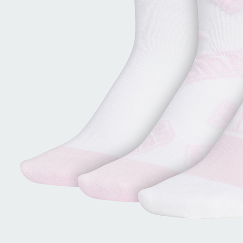 adidas阿迪达斯2025女大童GFX CRW SOCK 3P中袜优惠装KC2750