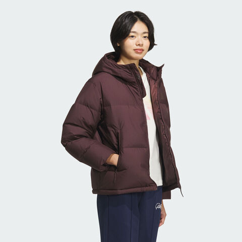 adidas阿迪达斯2025女子W PUFF DOWN JKT厚羽绒服-短KC5948