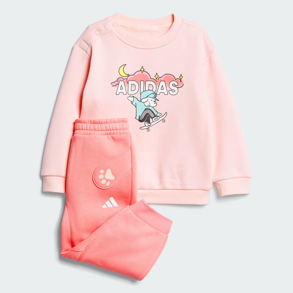 adidas阿迪达斯2025女婴童IN GFX CREW SET长袖套服KC5399