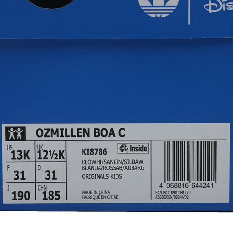 adidas阿迪达斯2025女小童OZMILLEN BOA C三叶草童装KI8786