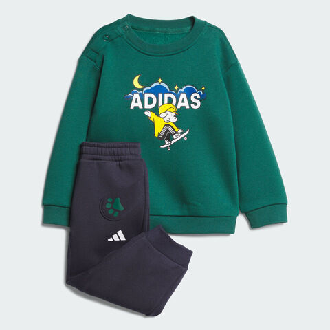 adidas阿迪达斯2025男婴童IN GFX CREW SET长袖套服KC5397