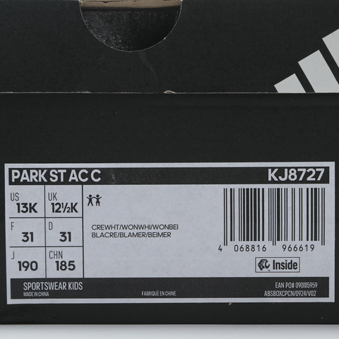 adidas阿迪达斯2025男小童PARK ST AC C男训童装KJ8727
